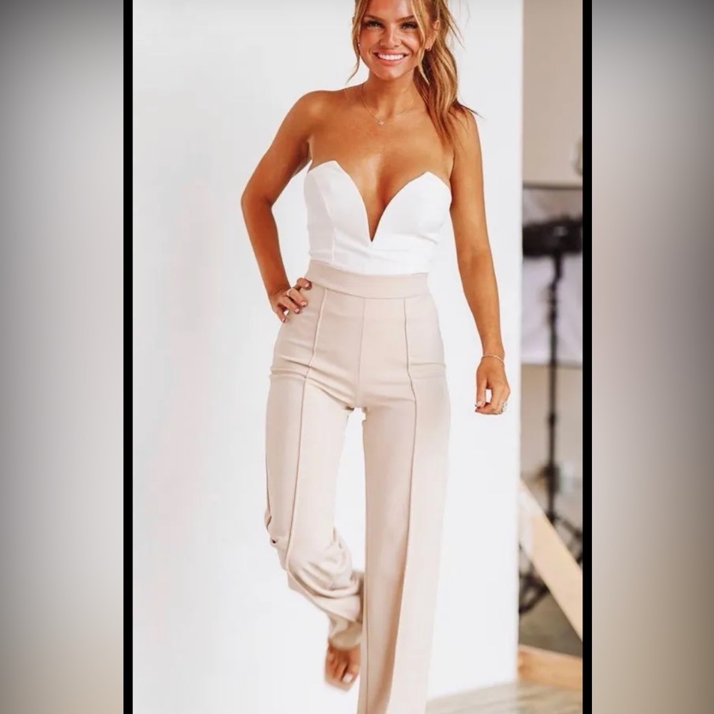 These Three Boutique White Strapless Bodysuit